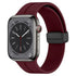 Rrip - Strap-it Apple Watch Magnetic D-Buckle Strap 42/44/45/49mm - Sport Band - (Wine Red)