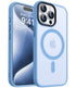 Kover Apple iPhone 15 Pro Max Policarbonat Case with MagSafe - Transparent Light Blue