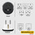 UK to EU Power Travel Plug Adapter Converter 10A - 250V - 2P+- Black