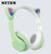 Kufje Flash Light Cute Cat Ears Wireless Headphone with Mic Can control LED Kid Girl Stereo Music Phone Headset Gift Green
