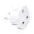 UK to EU Power Travel Plug Adapter Converter 10A - 250V - 2P+ - White